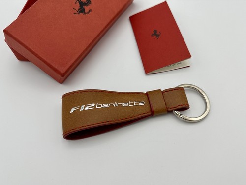 FERRARI F12 BERLINETTA BROWN LEATHER KEYCHAIN | SCHLUSSELANHÄNGER | PORTACHIAVI - Picture 6 of 8