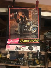 Vintage Anheuser Busch Budweiser Harley Davidson motorcyle contest poster 1993