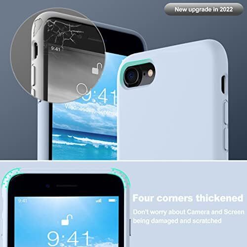 Compatible with iPhone SE3 Case, iPhone SE Case 2022/2020, iPhone 7/8 Case, [New - Picture 2 of 7