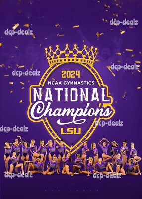 S91 LSU TIGERS 2024 GYMNASTICS NATIONAL CHAMPIONS PHOTO REPRINT