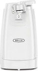 Bella Electric Can Opener & Knife Sharpener, Stainless Steel, White