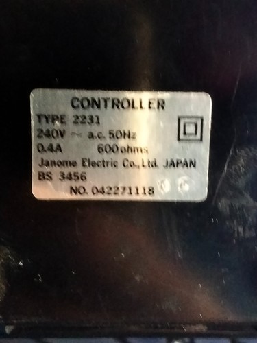 vintage janome sewing machine foot pedal 2231 pwo see photo's - Picture 6 of 6