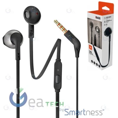 JBL T205 Intra-Auricolare Avec Fil Commande Micro Universale Jack 3,5 MM Noir - Photo 1/3
