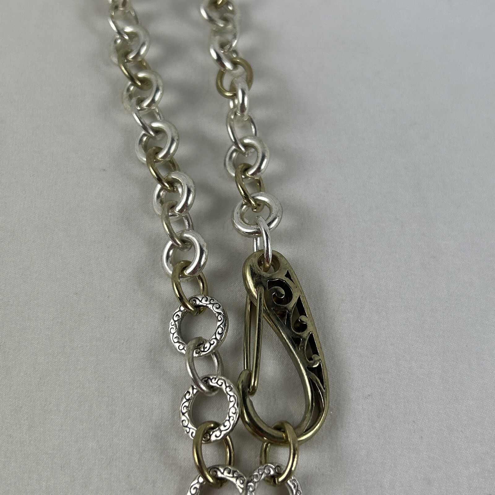 Statement Necklace Double Frame Pendant Large Cla… - image 8