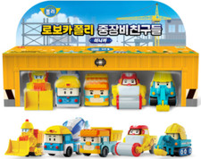 Robocar Poli Heavy Equipment Friends Mini Car Set : Micky Dumpoo Bruner Max Poke