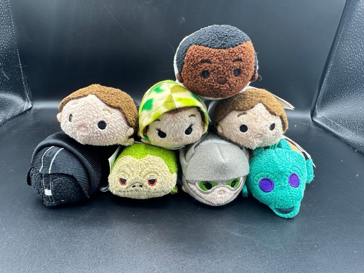 Disney Tsum Tsum STAR WARS Set of 8 Plush Rey Fin Leia Jabba Han