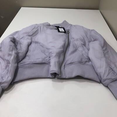 DKNY Zip Up Puffer Jacket Purple Size XS