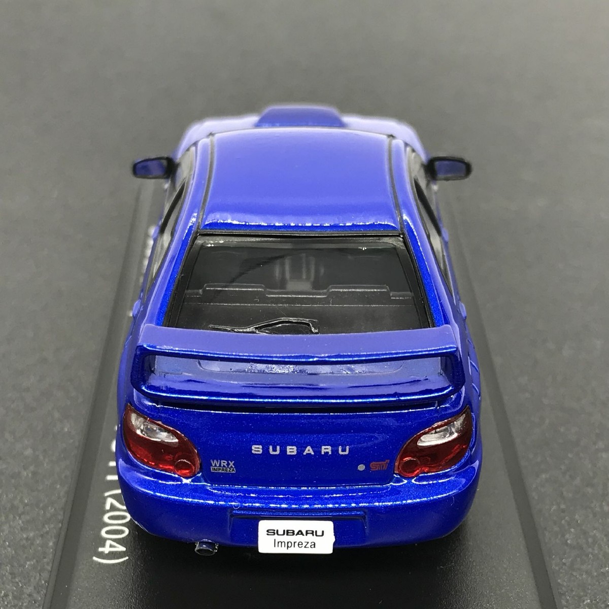 Mini Car Subaru Impreza WRX STI 2004 Blue 1/43 Scale Box