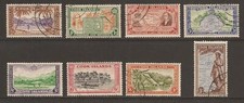 COOK SLANDS KGVI 1949-61 SG150/157 First 8 Values of Set - Fine Used (JB12090)