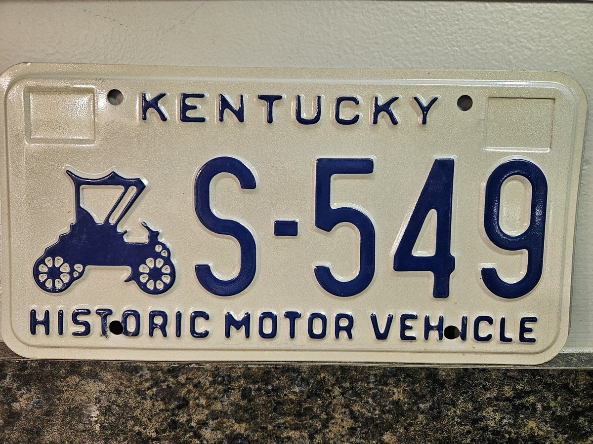 Kentucky Historic Motor Vehicle License Plate S-549 READ (Lot 656