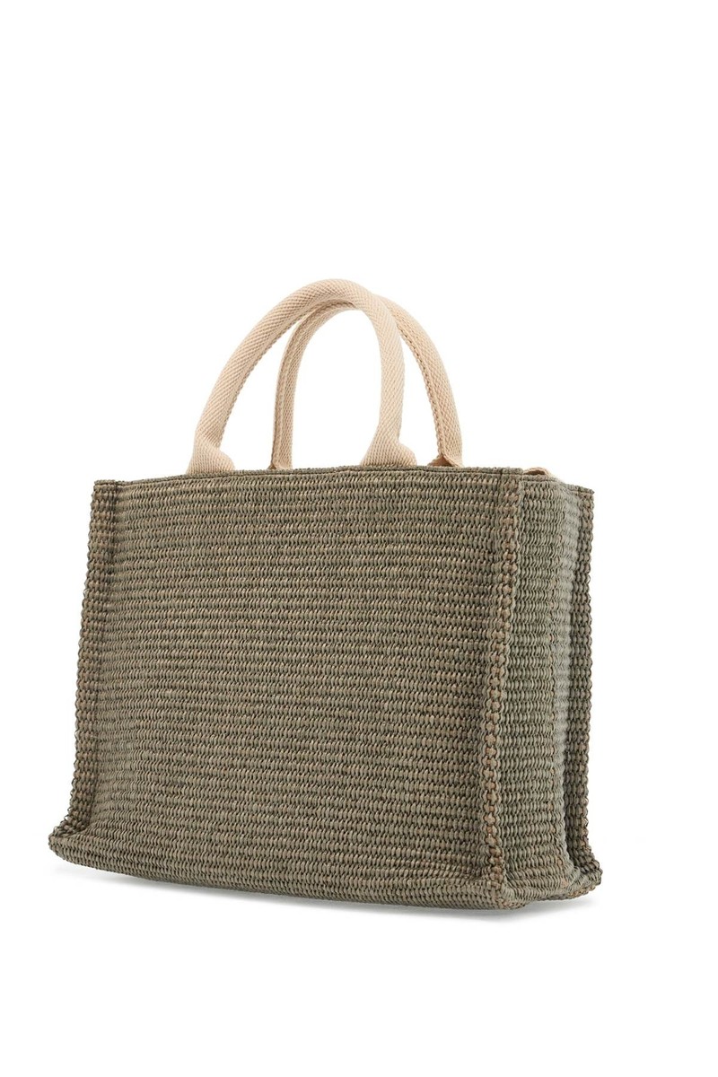 ハンドバッグ MARNI Woman Handbag Natural SHMP0077U0P3860 Z0R42 MARNI Small tote bag in raffia effect fabric Woman