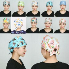 Men Women Florals Animal Printing Scrub Cap Hat Hair Cover Worked Accessories 1p