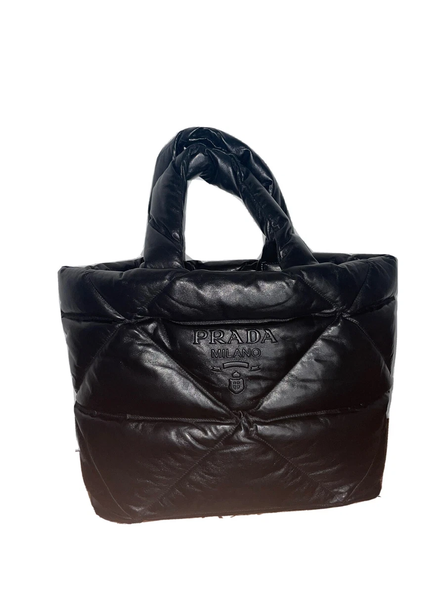 PRADA Nappa Leather Exterior Tote Bags & Handbags for Women for