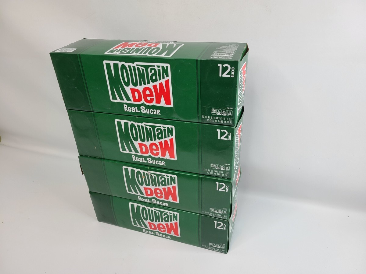 Mountain Dew Throwback Carbonated Soft Drink, 12oz - 12 Pack for