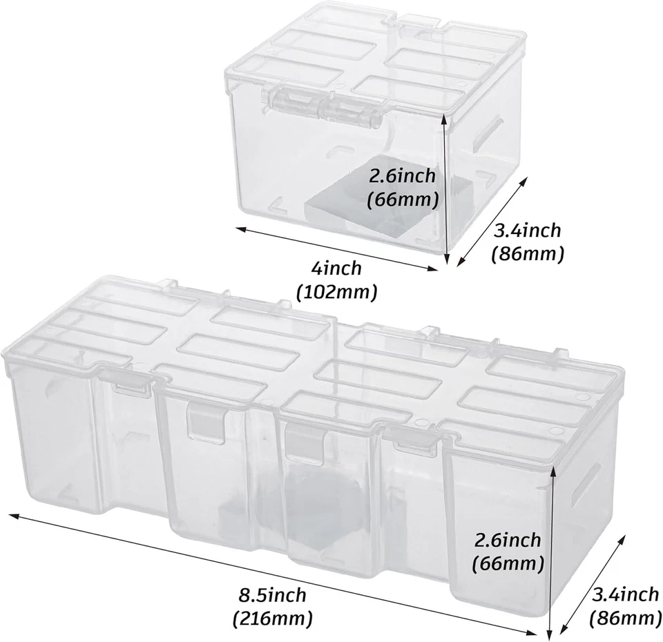 双面螺纹盒存储 16 网缝纫收纳盒透明塑料 Threa... — 第 2/4 张图片
