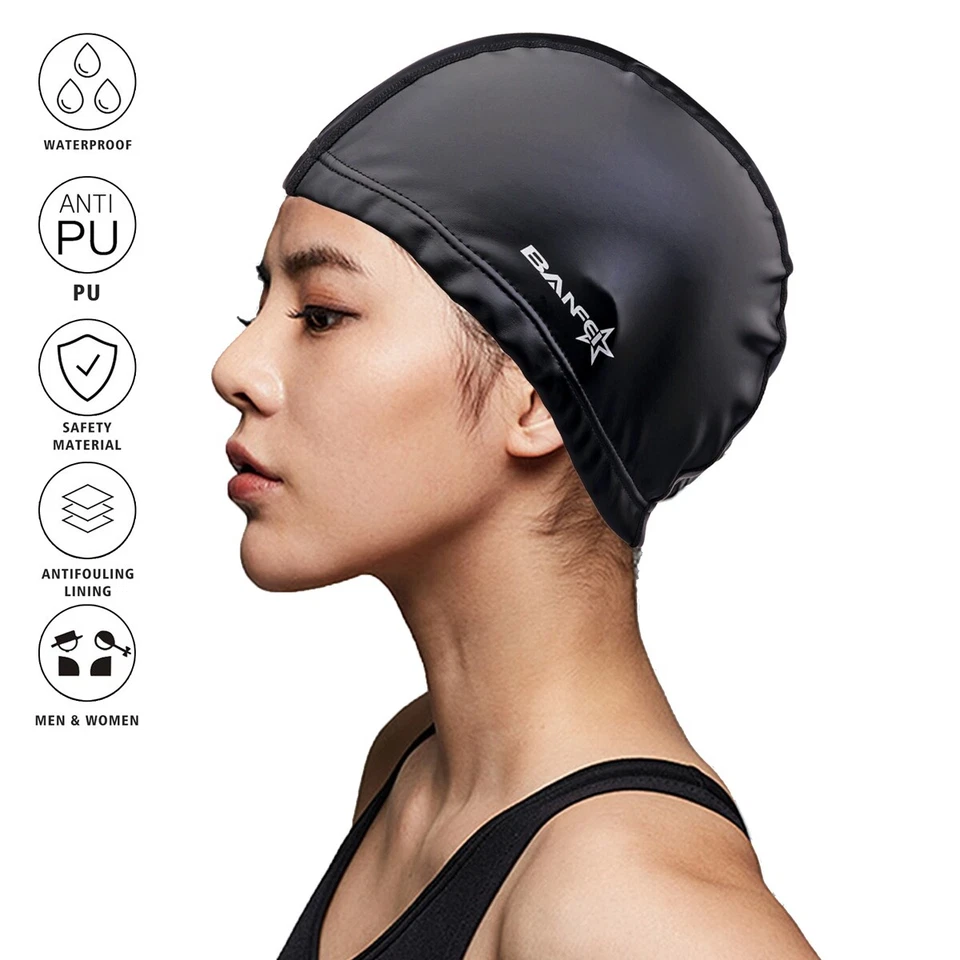 Anti-Slip Swimming Cap Waterproof Swim Pool Hat For Unisex Adult Men Women US - Image 3 of 4