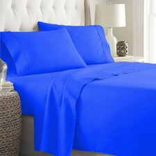 Extra Deep Pocket Comfy Bedding Items 1000 Count Egyptian Blue Solid Choose Item