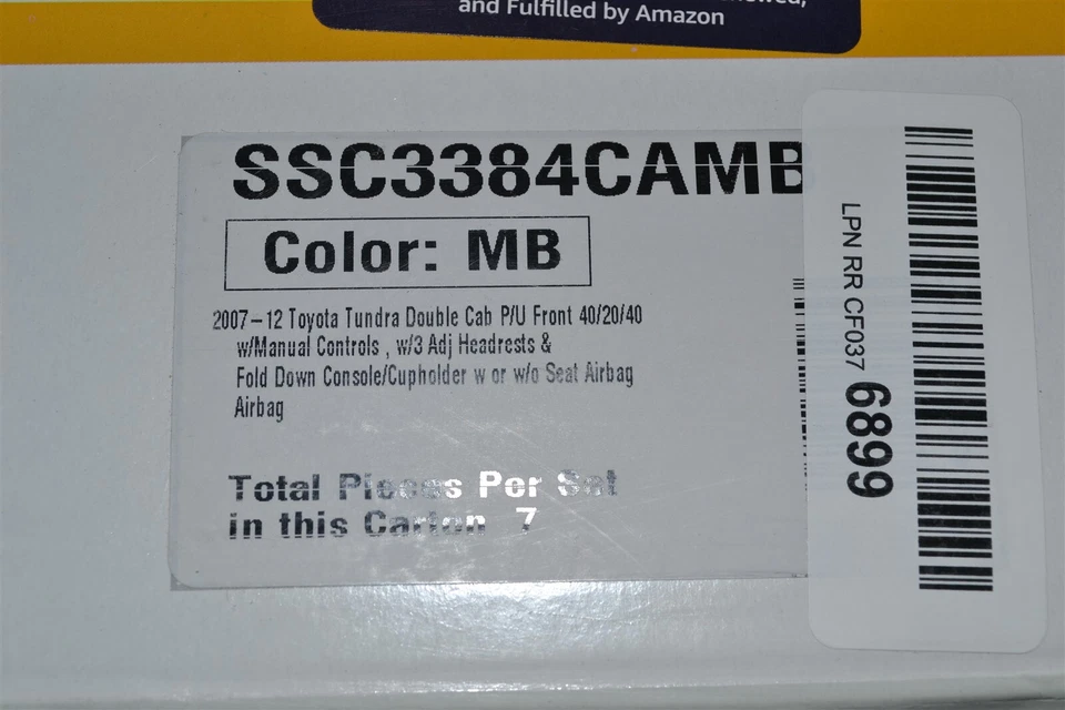 Cubierta de asiento personalizada Covercraft Carhartt banco dividido delantero Toyota Tundra 2007-2013 Foto 4 de 4