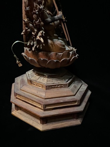 Figura de Japón Senju-Kannon Diosa de la Misericordia Tallada en Madera - Imagen 7 de 15