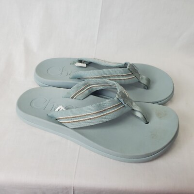 Chaco Chillos Women Flip Flop Sandals Sadie Aqua Gray Size 9  display picture 1