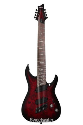 Schecter Omen Elite-8 Multiscale 8-string Electric Guitar - Black Cherry Burst