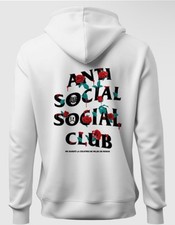 Anti Social Social Club x Sadboyz Miles De La Rosa Hoodie White SZ: 2XL NEW