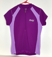 Zoot Women s L Large Purple Cycling Bike JERSEY 1/2 zip short sleeve
