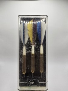 Vintage Unicorn Chrome Darts Set 208 — 24g Steel Tip Feather Flights England
