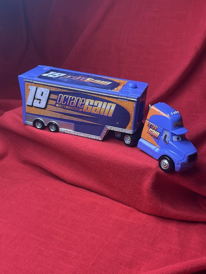McQueen Disney Pixar Cars 3 Movie Series Mike Transporter Cargo Trailer Purple - Image 3 of 4