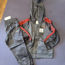 Adidas Dark Gray/Red Boys Jogging Set Size 24M AG10616N 