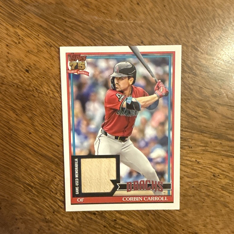 2026 Topps Series 1 Corbin Carroll “91 Topps” Game Used Bat Diamondbacks