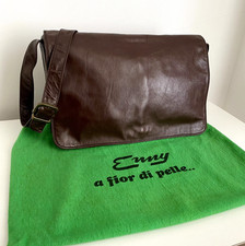 ENNY SHOULDER BAG BROWN LARGE SOFT LEATHER VINTAGE ICONIC ITALIAN VGC DUSTBAG