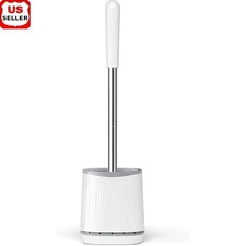 Toilet Brush Holder Ergonomic Handle Efficient Cleaning Space Saving Design New