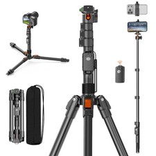75 Inch Camera Tripod Aluminum For Phone Monopod With Remote Photography