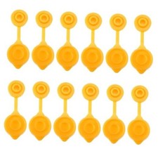 12PCS, Gas Can Vent Caps for Plastic Gas Cans, Small Plastic Cap Kit, Yellow