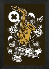 Cartoon Illustration 57 Framed Wall Art Poster Canvas Print Picture