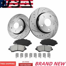Rear Drilled Rotors & Ceramic Brake Pads for Rogue Nissan 350Z Juke X-Trail G35