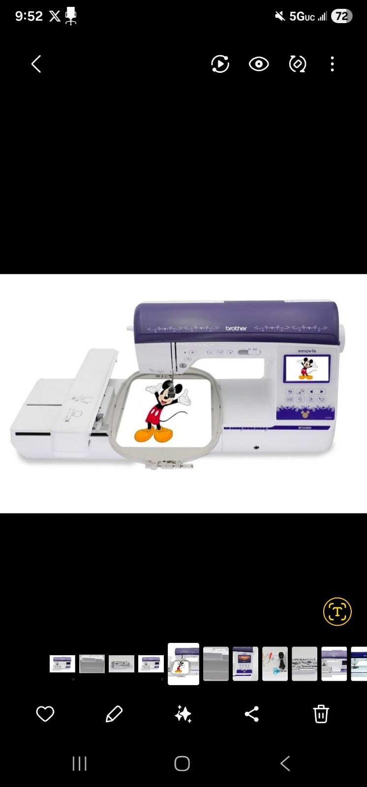 Brother Innov-is BP3500D Computerized Sewing/Embroidery Comb