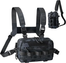 Outdoor Chest Bag for Men, Water-Resistant Fishing Chest Pack, Tactical Vest for