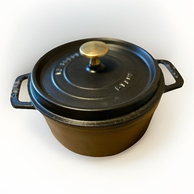 Staub - La Cocotte Cast Iron Dutch Oven - BLACK - 18cm - 2qt | eBay