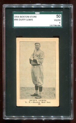 1917 H801-8 Boston Store #99 Duffy Lewis SGC 4 VG-EX Boston Red Sox