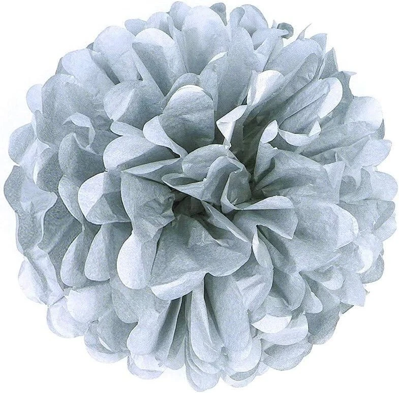 Tissue Paper Pompoms Pom Poms Flower Fluffy Wedding Party Decoration | set of 9 - Image 2 of 4
