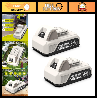 #ad #ad 2Pack 3500mAh Replacement Battery for Snow Joe 24V Tools High Capacity Long La $75.99