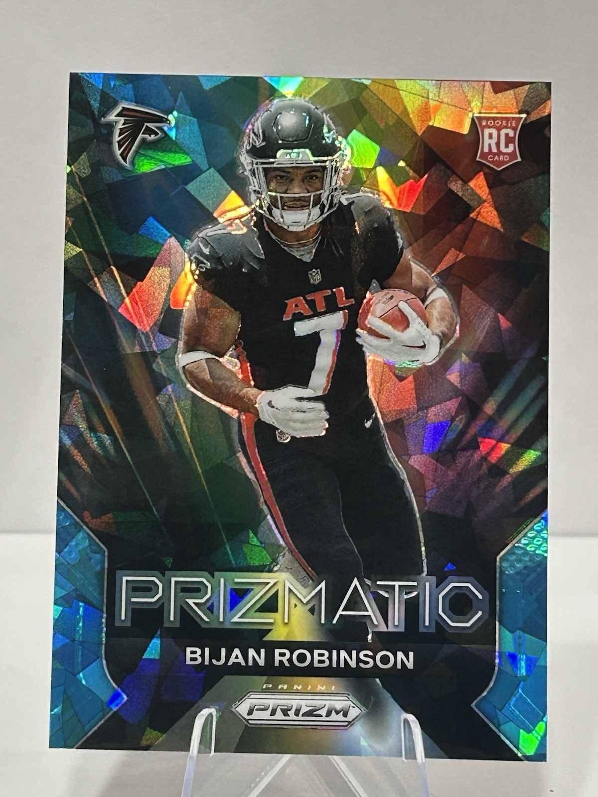 2023 Panini Prizm - Prizmatic Bijan Robinson #19 Blue Ice Prizm /99 (RC)