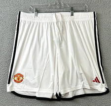 adidas Manchester United Mens 23/24 Home Soccer Shorts White 2XL HR3678 NWT