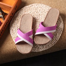 Sandalias de playa de verano tejidas de ratán para vacaciones sin cordones ligeras