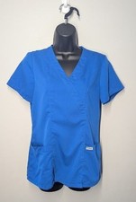 Barco Grey's Anatomy Women's Small Blue V-Neck Scrub Top with Pockets