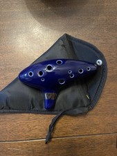 Ocarina - Legend of Zelda Replica - Blue Ceramic Flute Instrument