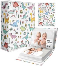 Photo Album for kids 4x6 Pictures Leather Small Baby Memory Book Keepsake for...