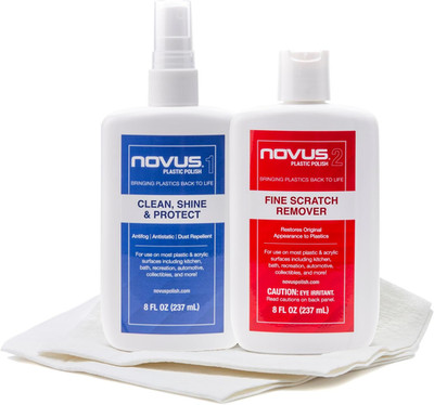 NOVUS-PK2-8 | Plastic Clean & Shine #1, Fine Scratch Remover #2 and Polish Mates